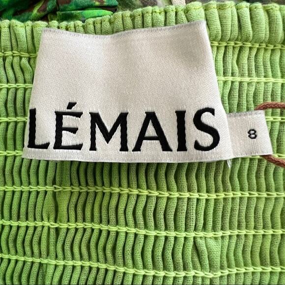 Alemais Phyllis Pleat Mini Dress NWT In Acid Green - Picture 8 of 10